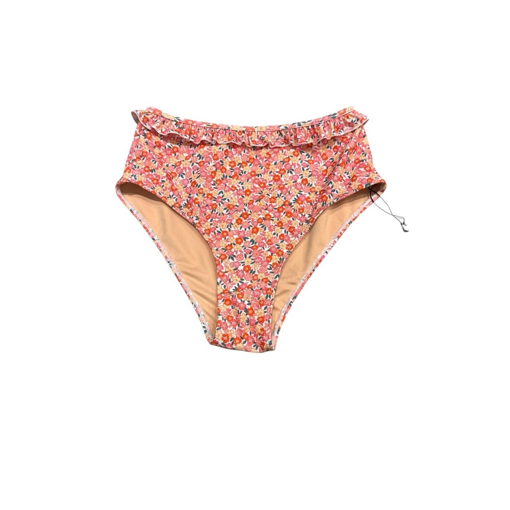 Faithfull the Brand Revolve Frida Bikini Bottom Floral Pink‎ Size Medium NWOT